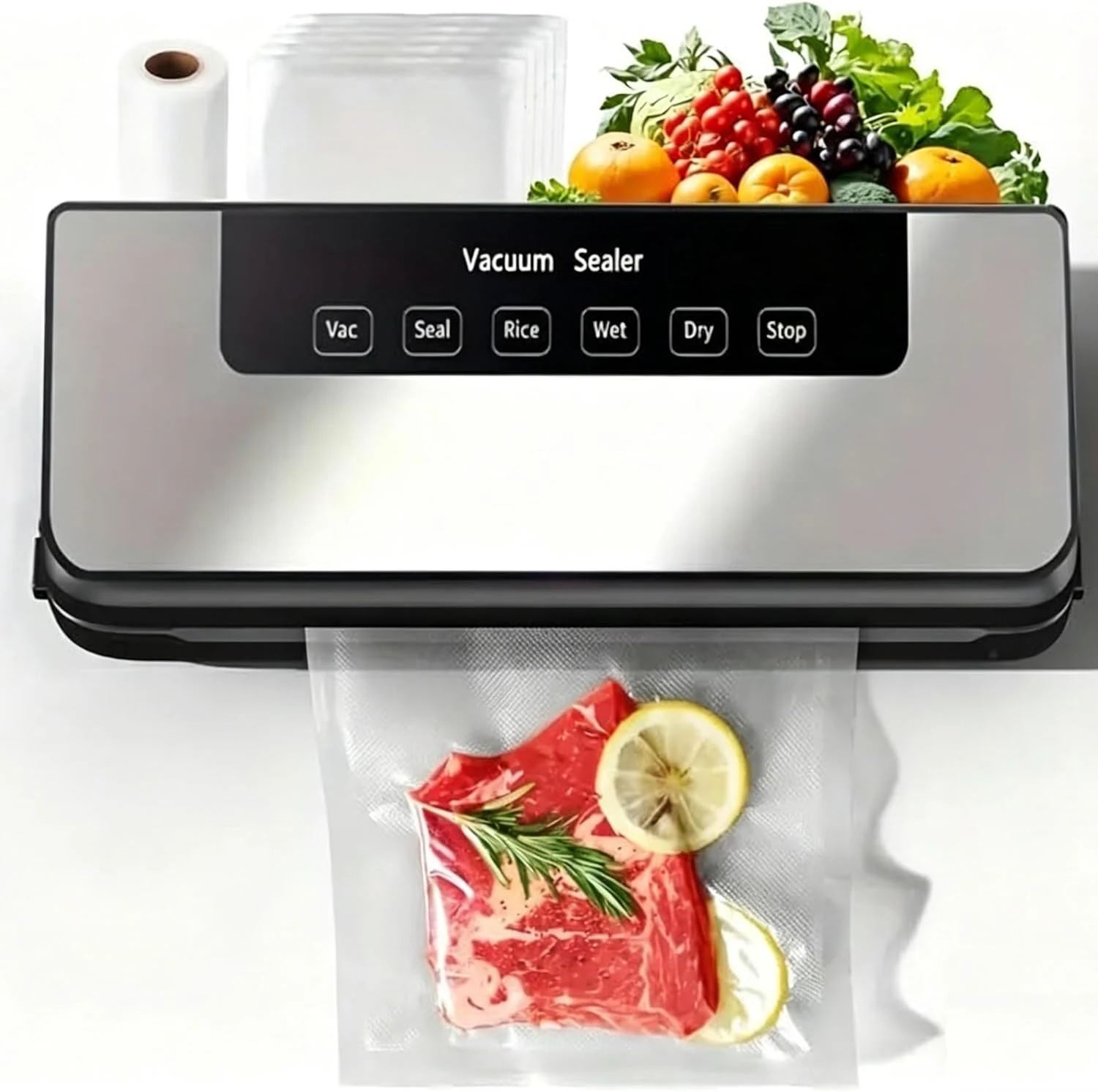 HDView Food Storage Vacuum Sealer Machine (30 Bags, 75KPA, 5 Modes)