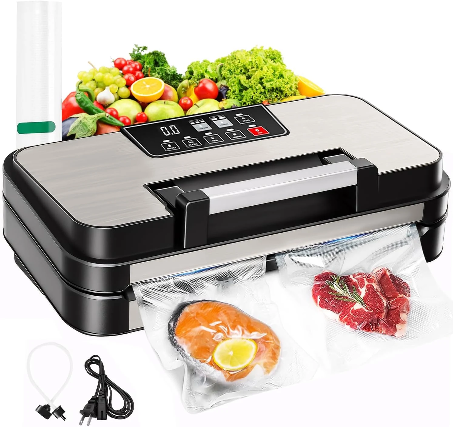 Vacuum Sealer Machine, 95Kpa Powerful Automatic Food Sealer, Built-in Cutter review