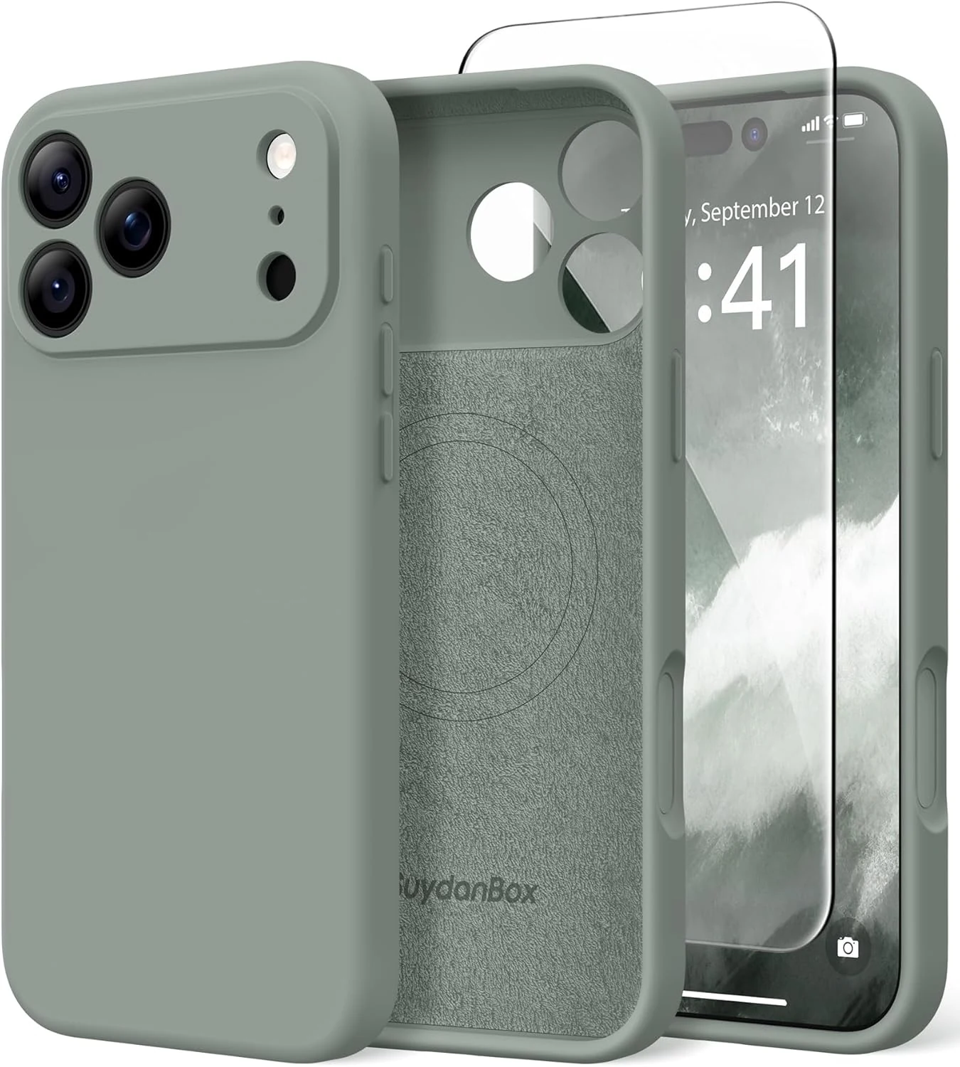 Magnetic for iPhone 17 Pro Max Case, Compatible with MagSafe, Calke Green