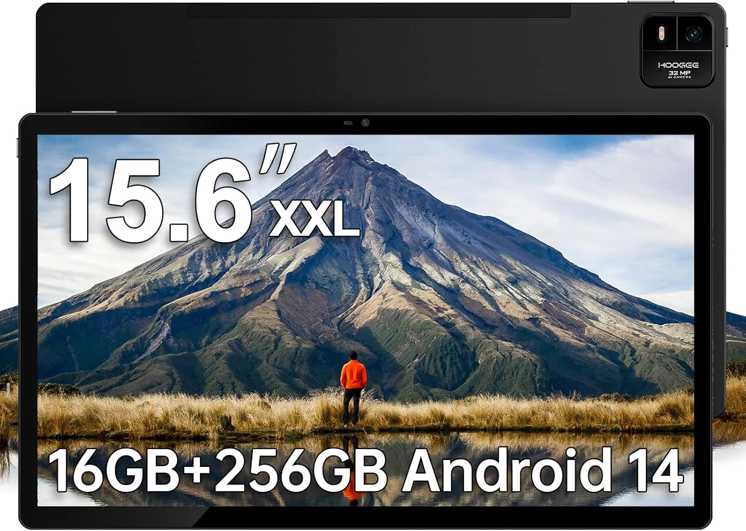 15.6 Inch Pro Tablet Android 14 Large Tablets 2025 Helio G99 Octa-Core (16GB+256GB, 1TB expandable)