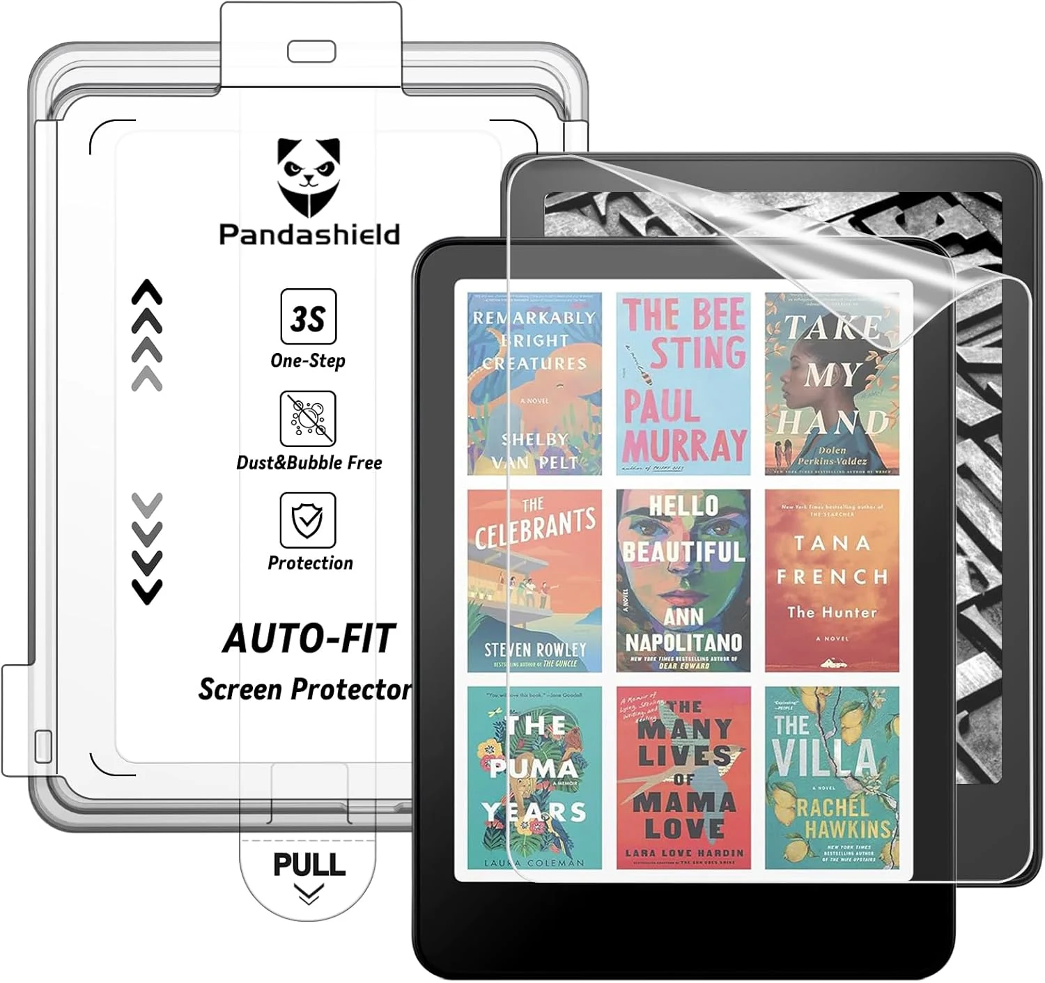 PandaShield 2-Pack 7" Matte Screen Protector with Auto-Alignment Frame for Kindle Paperwhite 6 (12th Gen, 2024) & Kindle Colorsoft