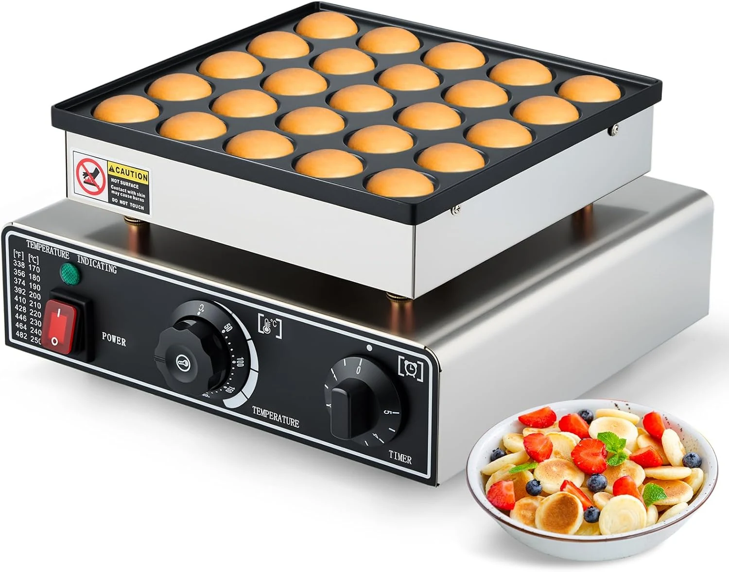 Commercial Mini Dutch Pancake Maker (25-Piece Dorayaki/Poffertjes Grill)