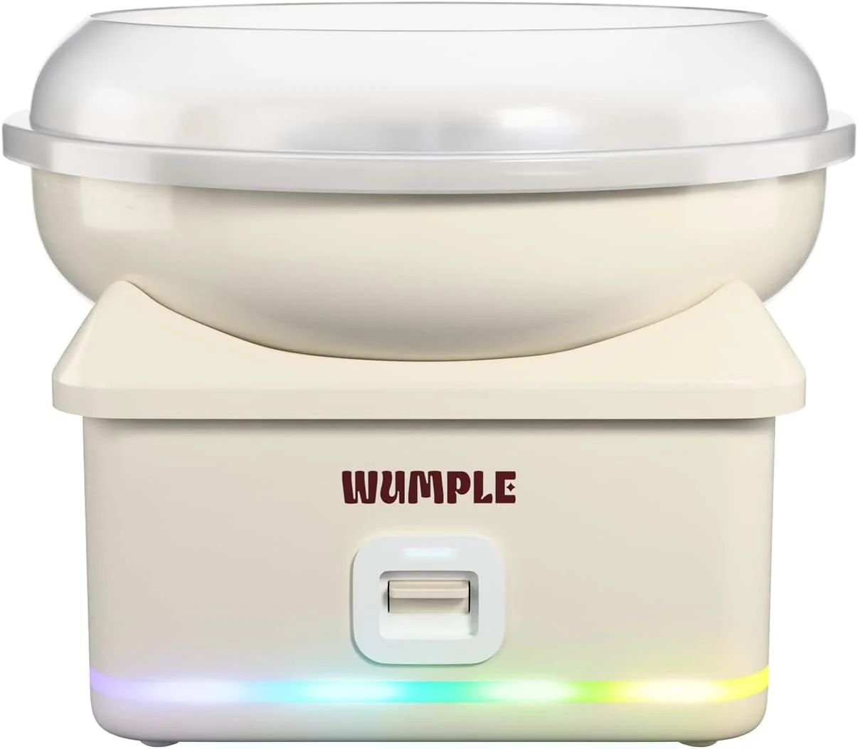 Kids Cotton Candy Machine with LED Lights - Quick Heat-Up Electric Maker with Lidded Bowl for Parties, & Home (Cream)