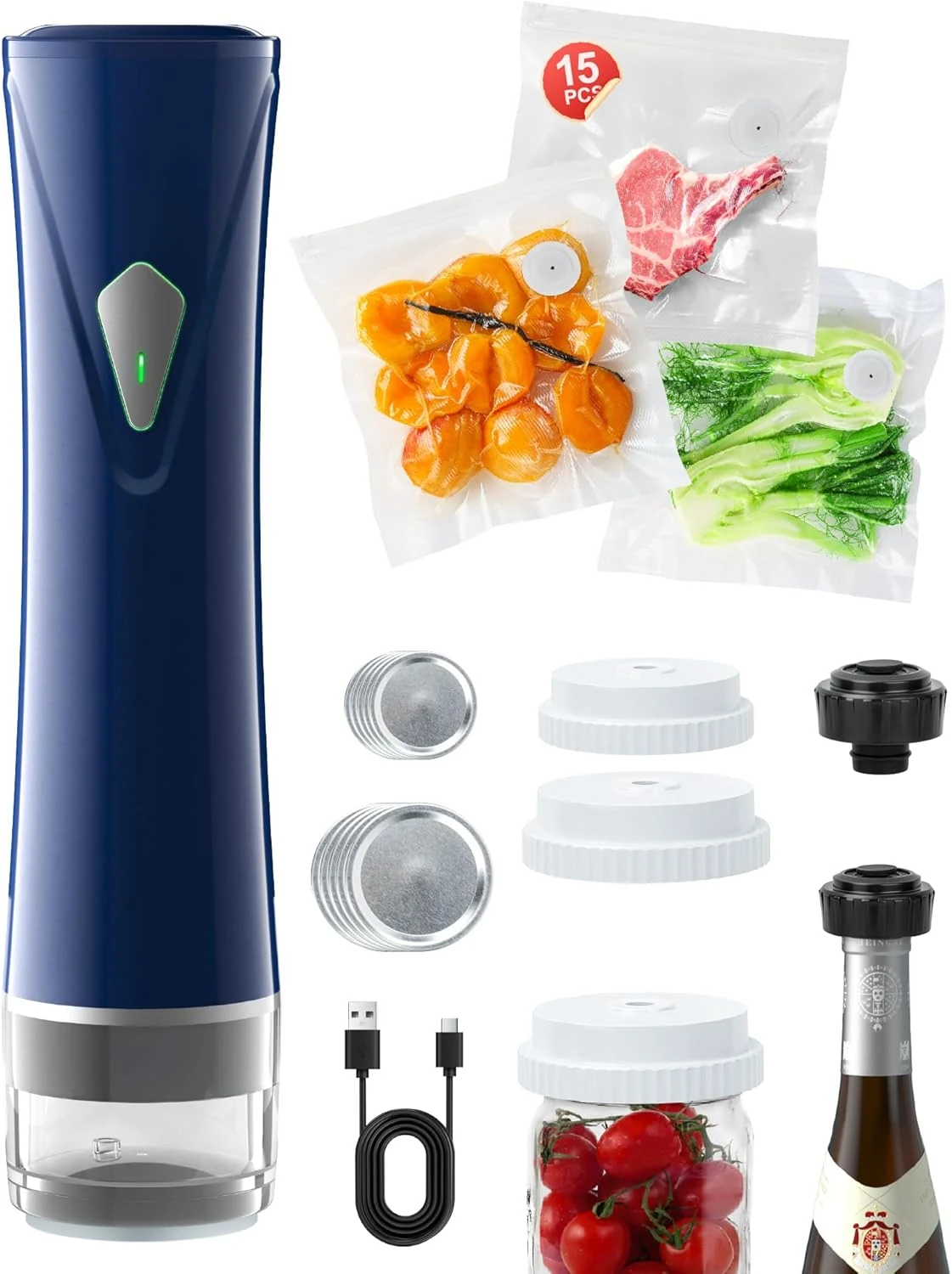 GPUTEK 3-in-1 Compact Vacuum Sealer for Food with Bags & review