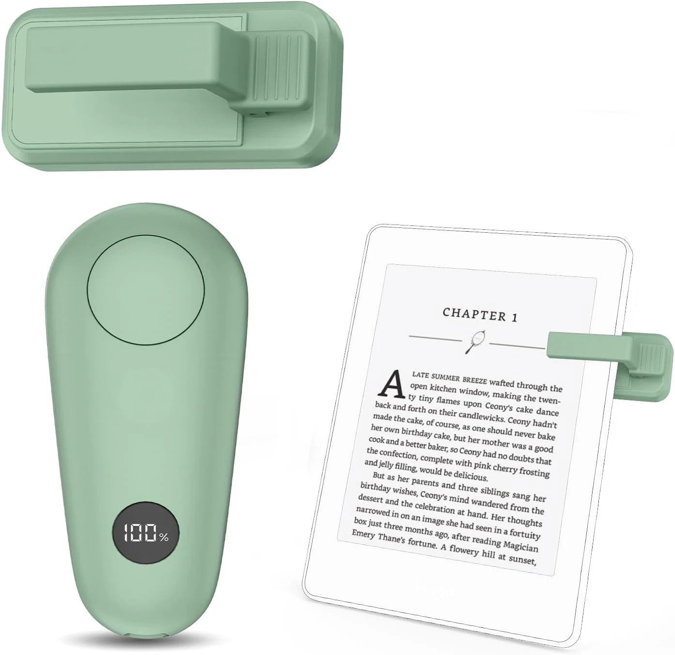 RF Remote Control Page Turner for Kindle Paperwhite Scribe Accessories, Green