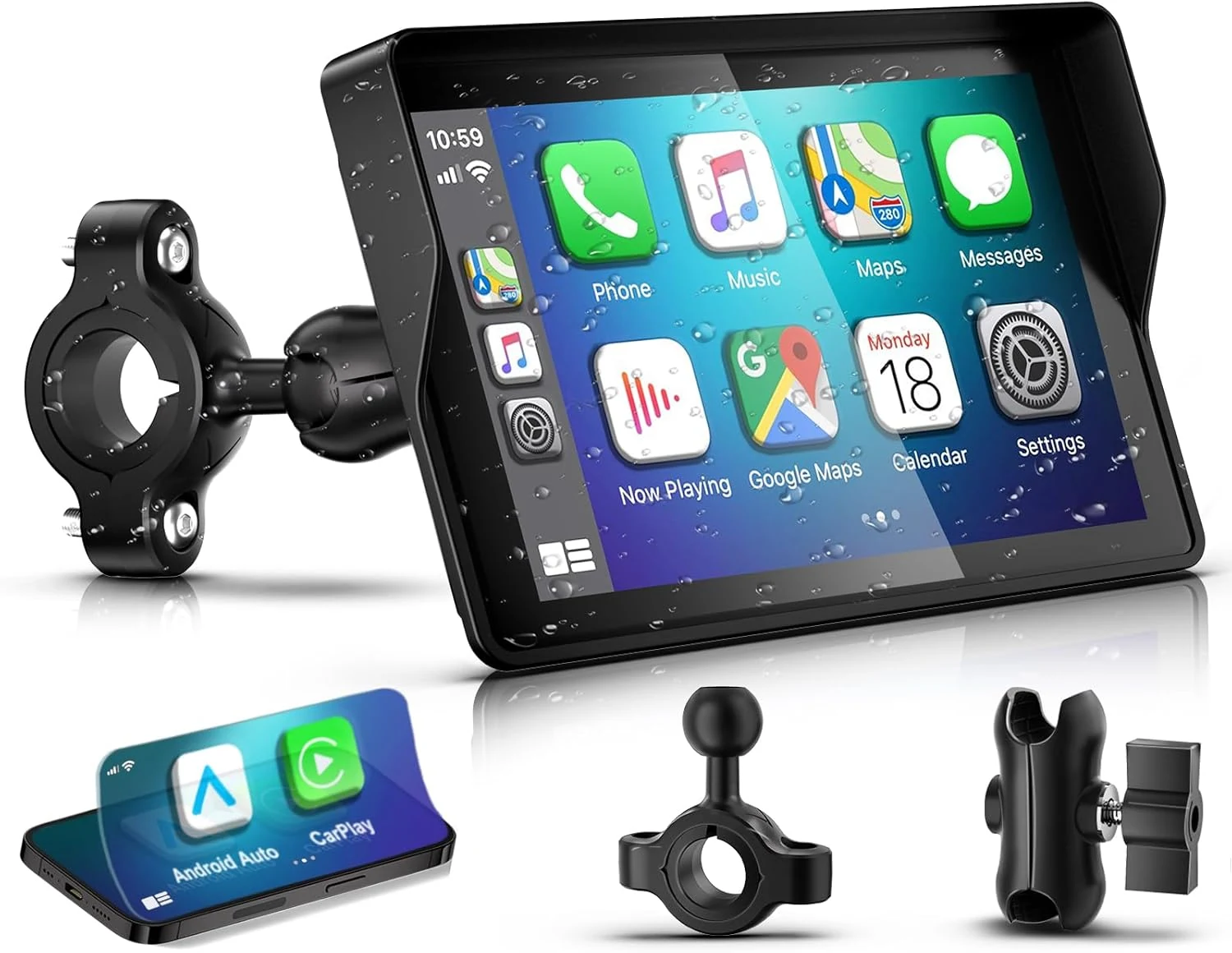 2026 YZW GPS Carplay 5 inch for Motorcycle with Wireless review