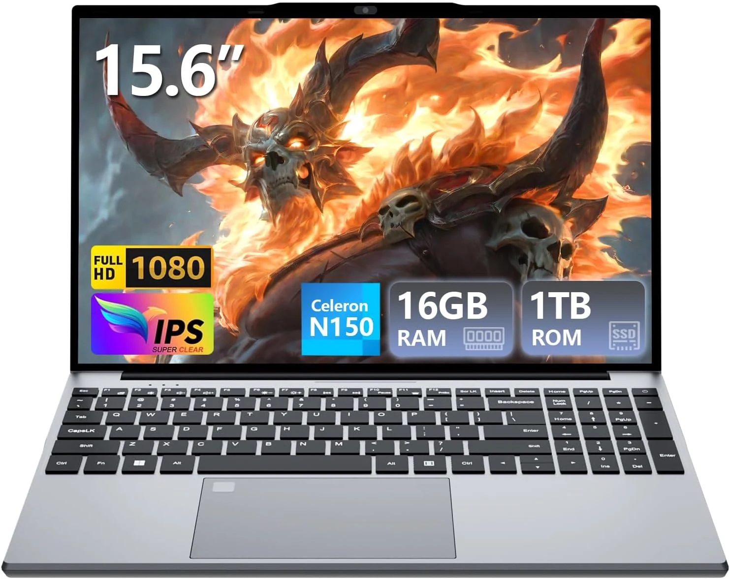 Omnica Gaming Laptop (Twin Lake N150, 16GB DDR4, 1TB SSD, 15.6" IPS 1080P)