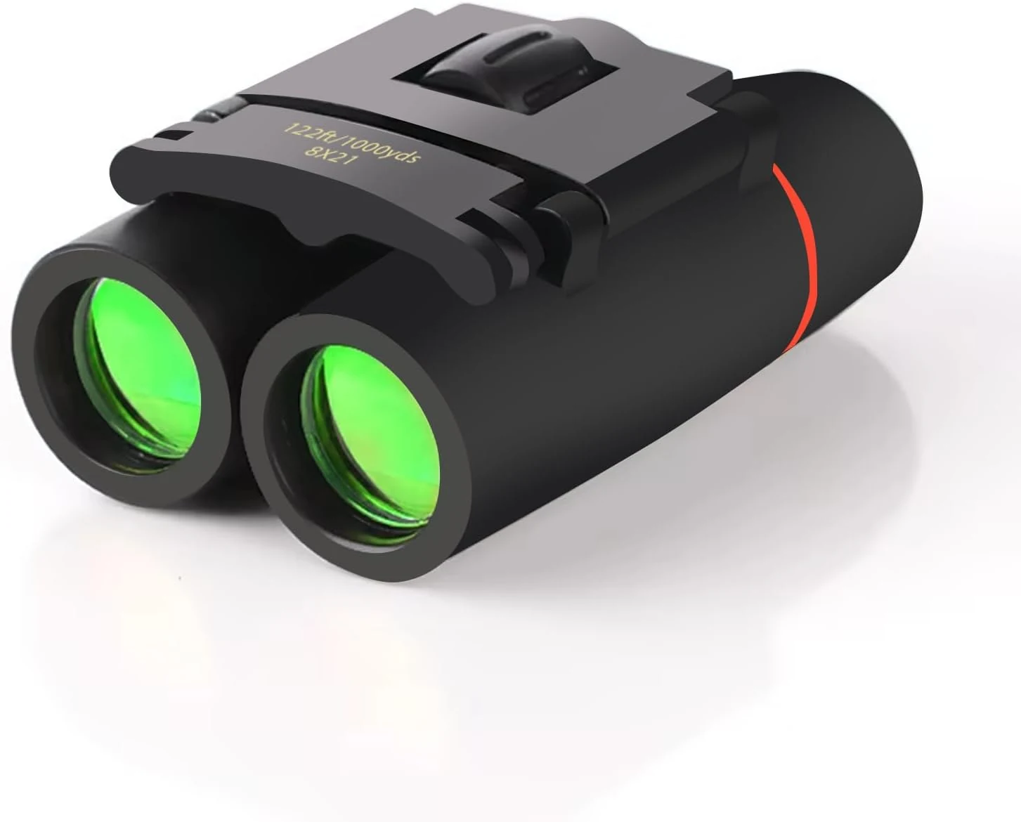POXXU Binoculars for Adults and Kids, High Powered Portable & Compact Binoculars (Black, 8×21)