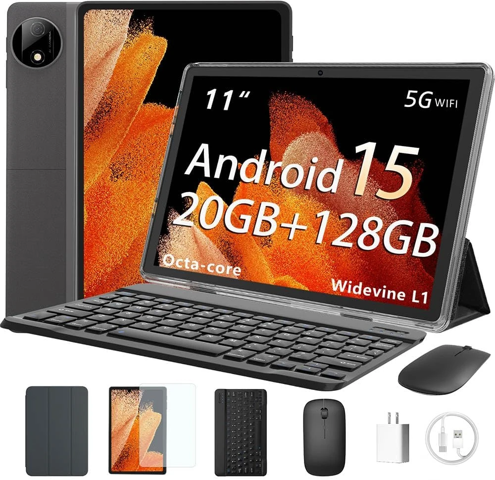 2025 Tablet 11 Inch Android 15 Tablet (20 GB RAM, 128 GB ROM)
