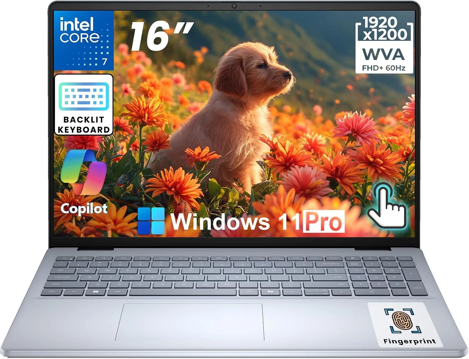 Dell 16-inch Touchscreen Business Laptop – Intel 10-Cores 7 150U, 64GB DDR5 RAM, 2TB SSD, FHD+ IPS Display, Ai Copilot, Fingerprint Reader, Backlit KB, Numeric Keypad, Win 11 Pro, w/Accessory
