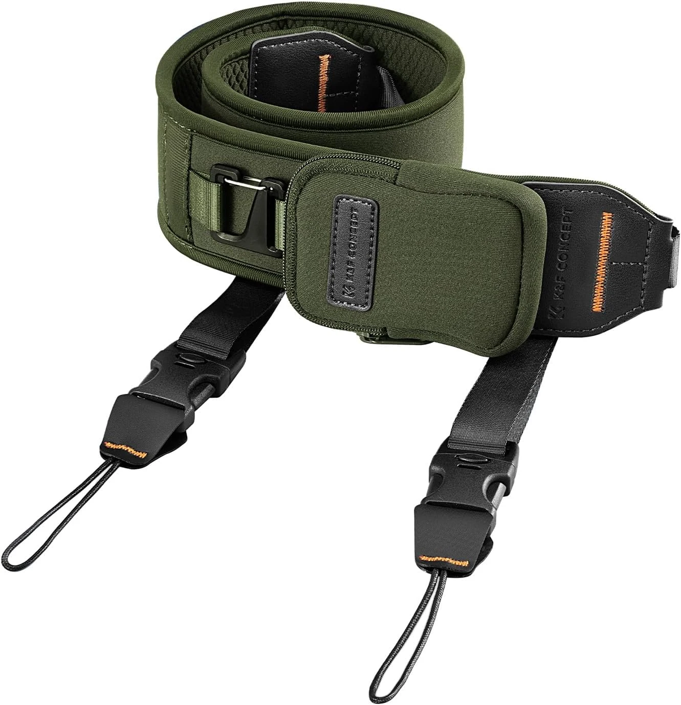 K&F CONCEPT Camera Neck Strap for Photographers, Soft Neoprene Adjustable Shoulder Belt with Zipped Pockets