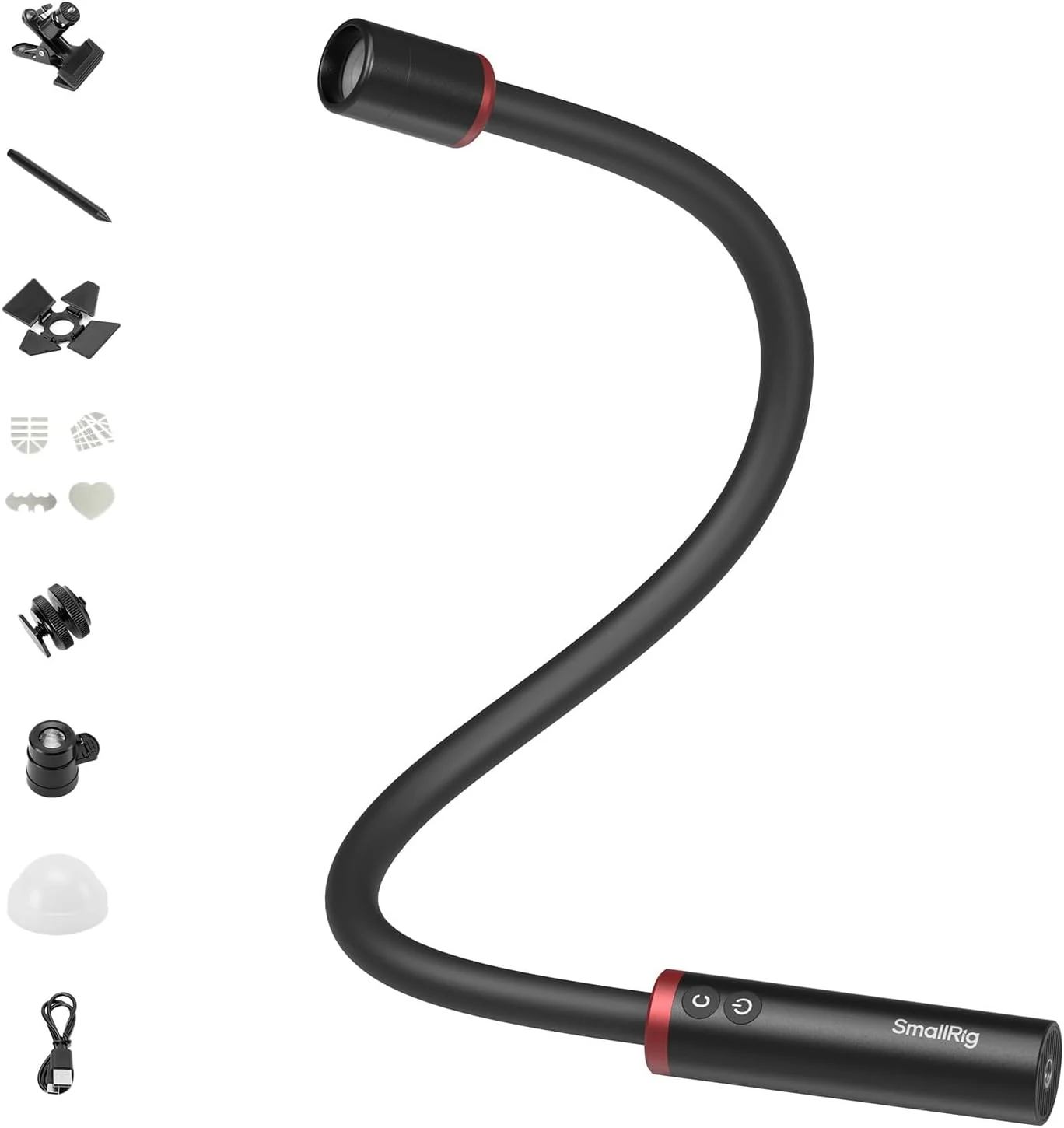 SmallRig RM 03 Macro Photography LED Light, Adjustable Beam Angle, 5 Colors CRI95 TLCI92, Bendy Light for Camera