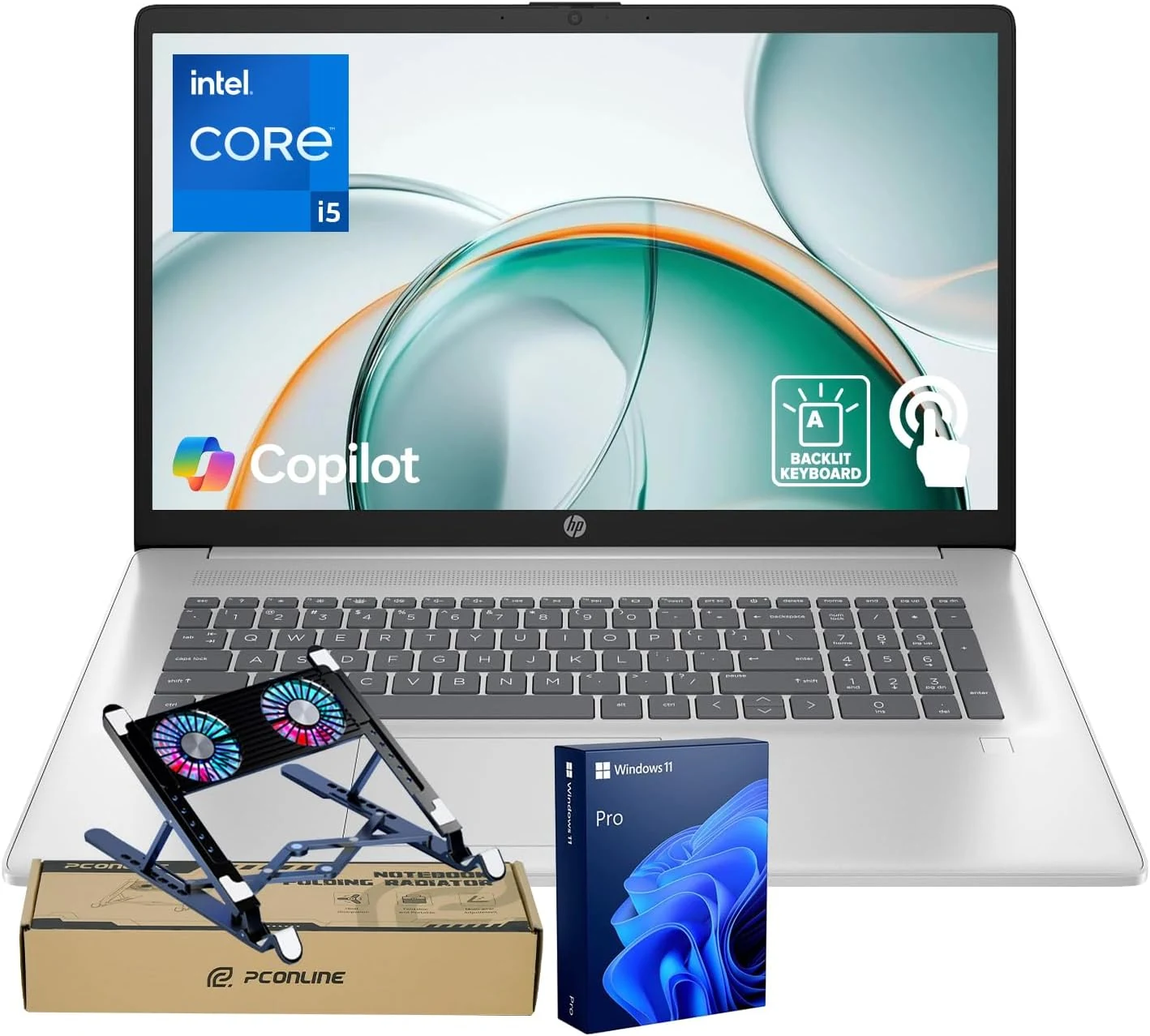 HP Essential 2026 Business Laptop, 17.3" Touchscreen, Intel Core i5-1334U
