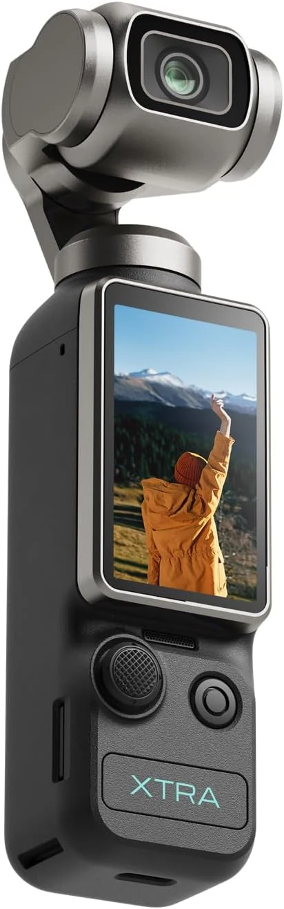 Xtra Muse, Vlogging Camera with 1'' CMOS & 4K/120fps Videos, Pocket Camera with 3-Axis Gimbal Stabilizer