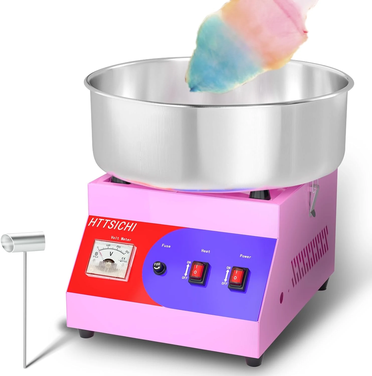 HTTSICHI cotton candy machine (15 inch stainless steel bowl, 1000W)
