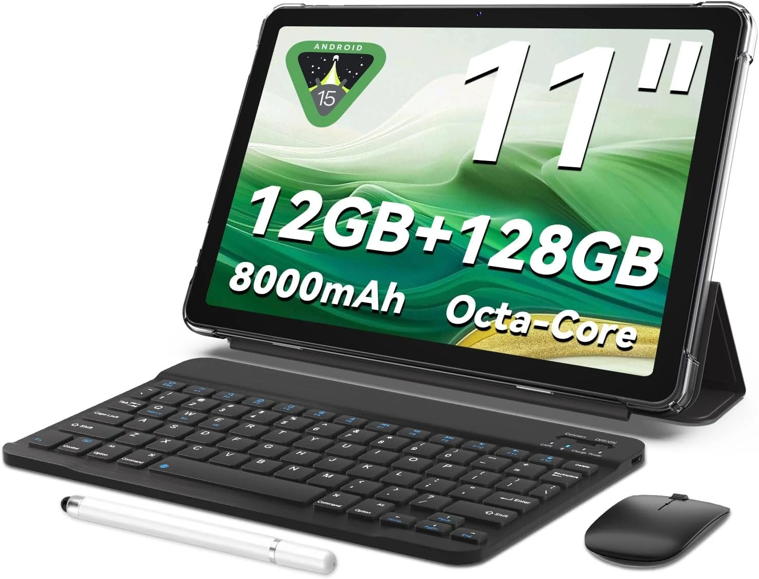 KELANYIS 11 inch Android 15 Tablet (12GB RAM, 128GB Storage)