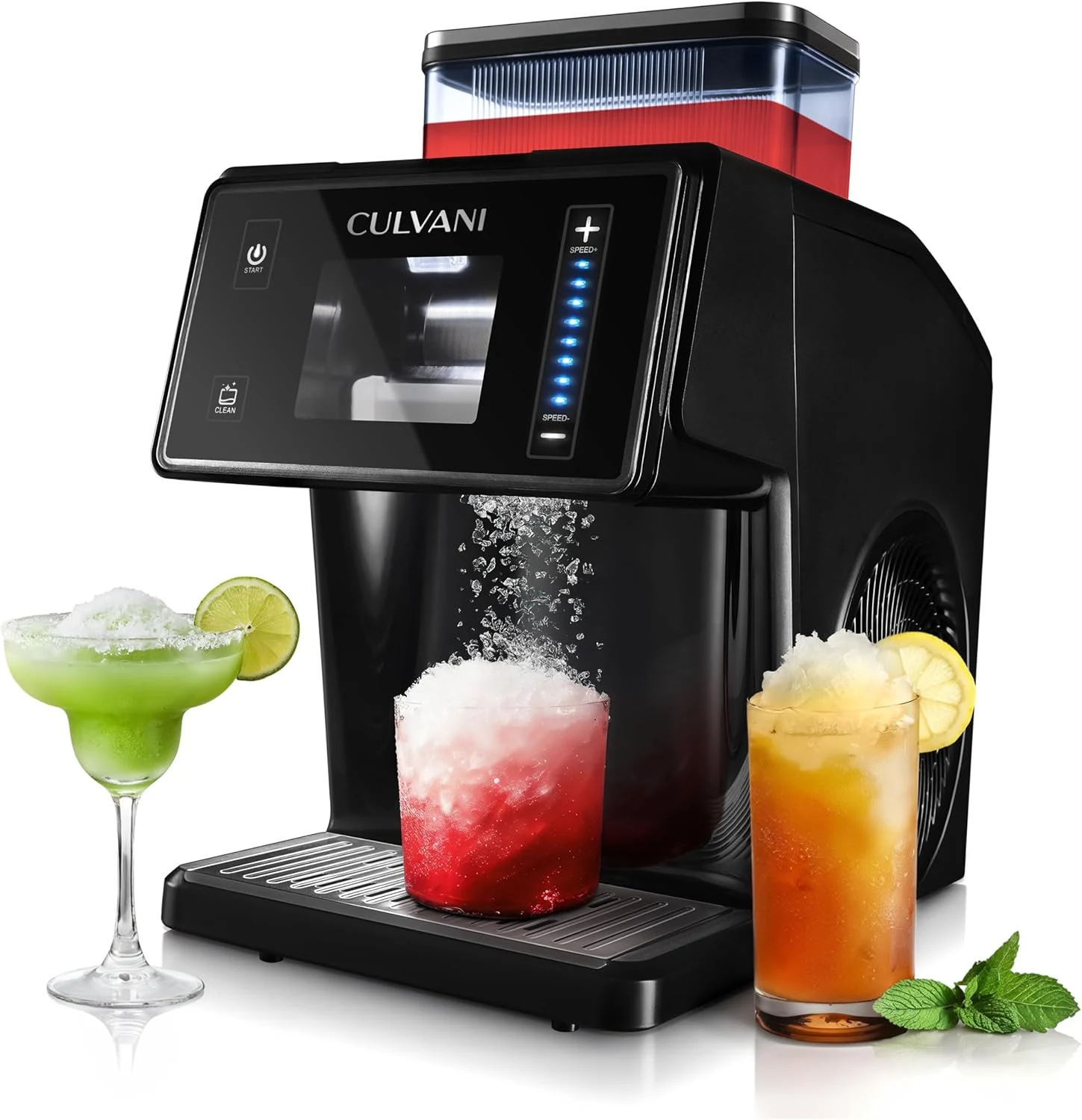 20kg/24H Shaved Ice Machine — Snowlux Snow Cone Maker with 8 Speed Settings (Culvani)