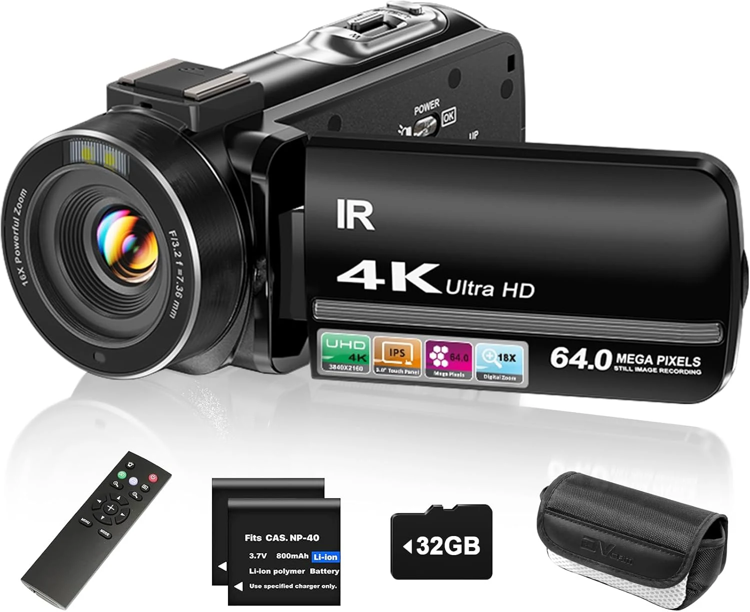 ZYDIIE 4K Video Camera Camcorder UHD 64MP Vlogging Camera for review