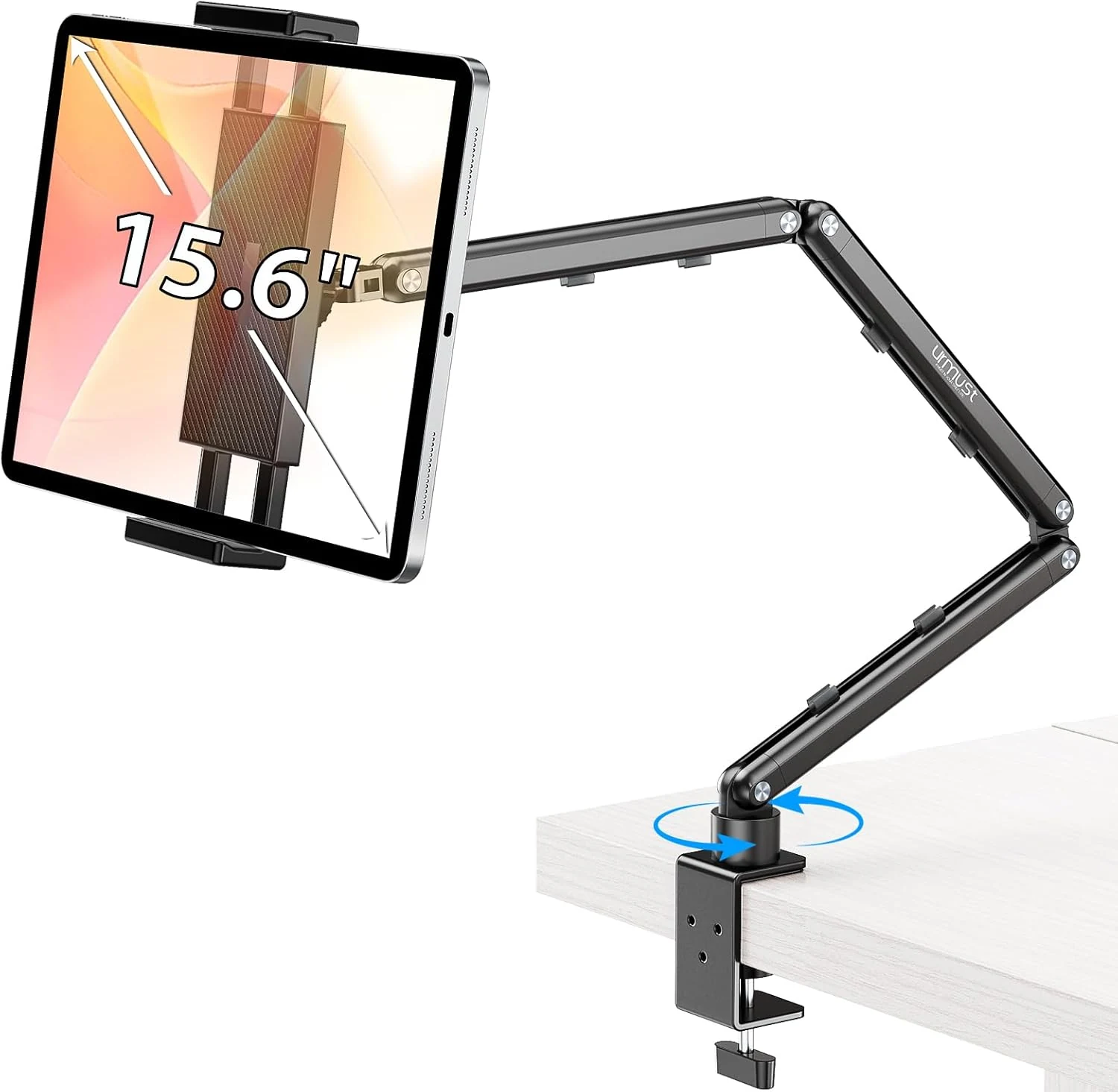 Urmust Tablet Stand for Desk, Adjustable iPad Holder for Bed