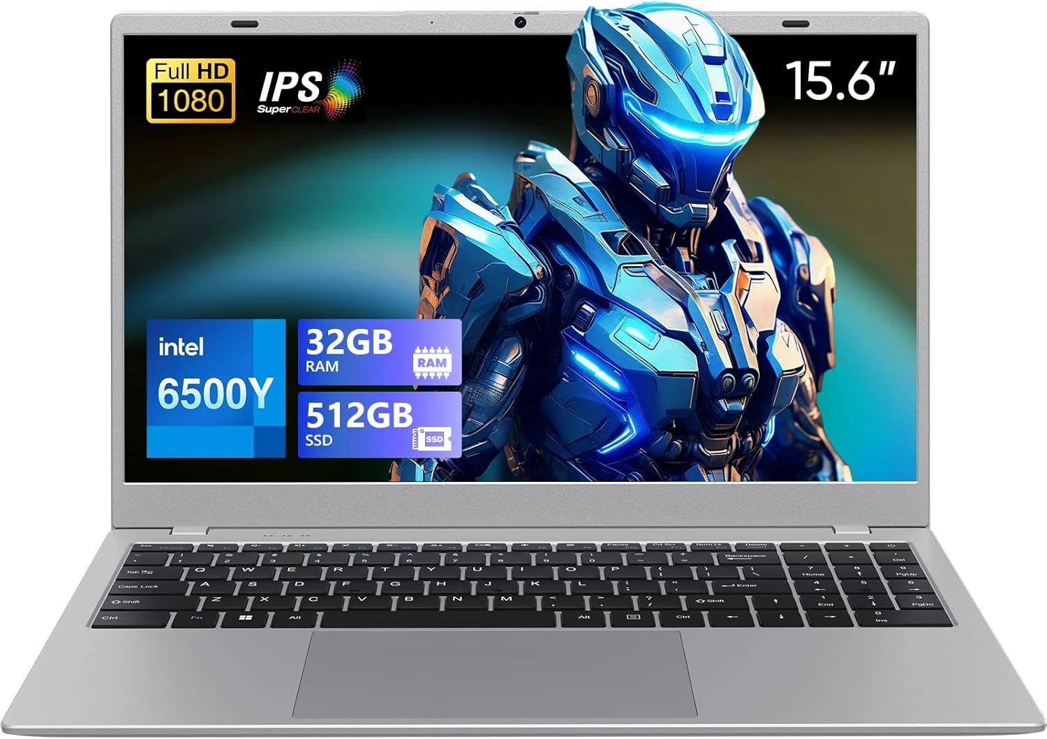 UOWAMOU 15.6 IPS-FHD-Laptop, 32GB RAM 512GB SSD 6500Y (up to 3.4GHz)