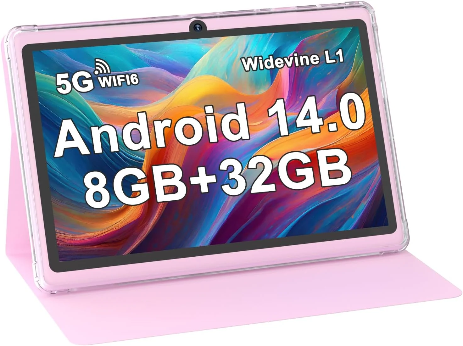 Tablet with Case 7 inch Tablet Android 14, 8GB RAM (5GB Expandable) 32GB ROM