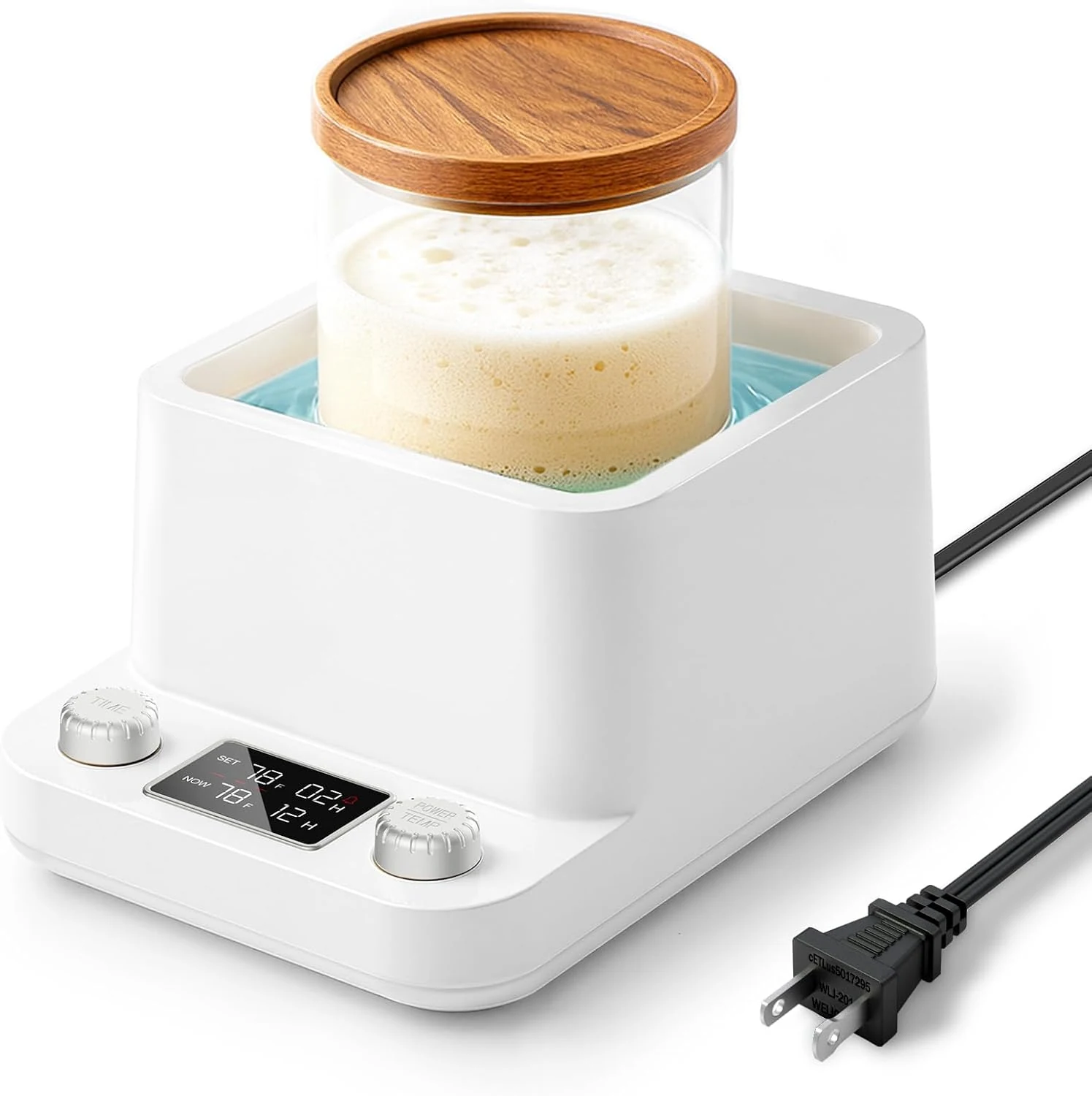 House Gem Sourdough Starter Warmer – Water Bath Uniform Warming, Precise 1°F Thermostat (70–104°F), 198H Timer, Fits Jars Up to 50oz, Sourdough Kit for Sourdough Home Baking & Consistent