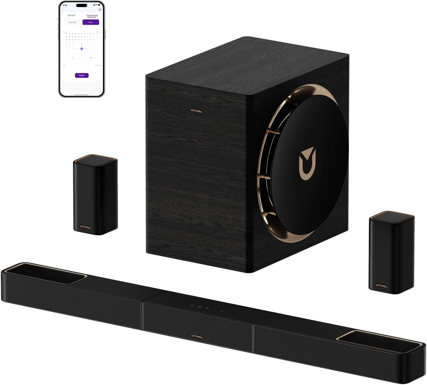 ULTIMEA Skywave X70 7.1.4ch Professional Wireless Surround Sound System for TV w/Dolby Atmos