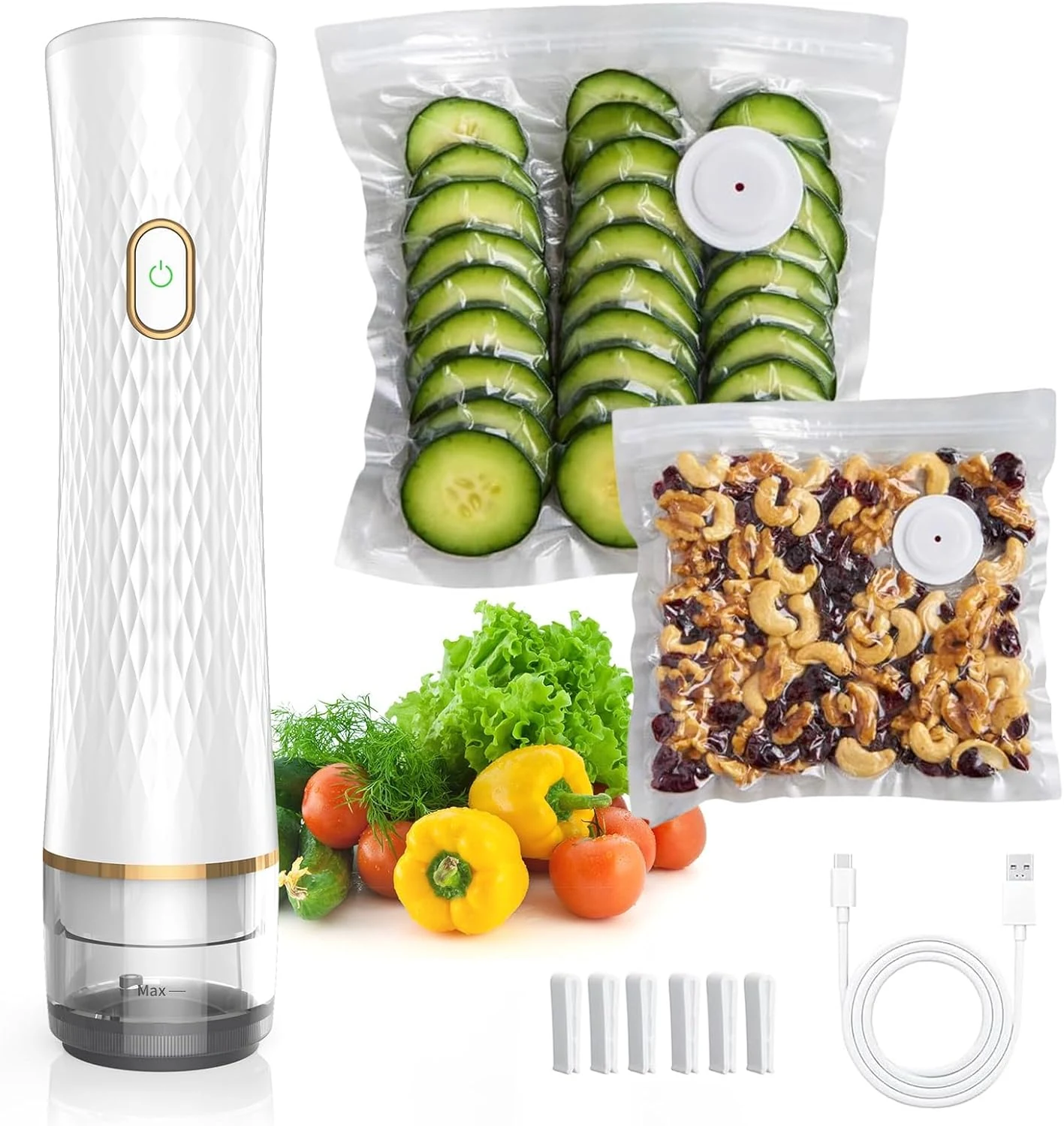 Handheld Vacuum Sealer for Food (Vacuum Sealer + 30 Reusable Bags) – olecha