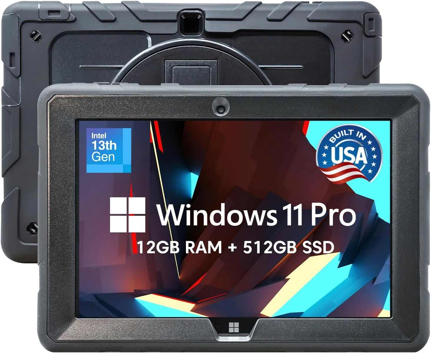 Fusion5 Built in USA 10.1” Windows 11 Professional Rugged Tablet PC - 12GB RAM, 512GB SSD, Intel 13th Gen