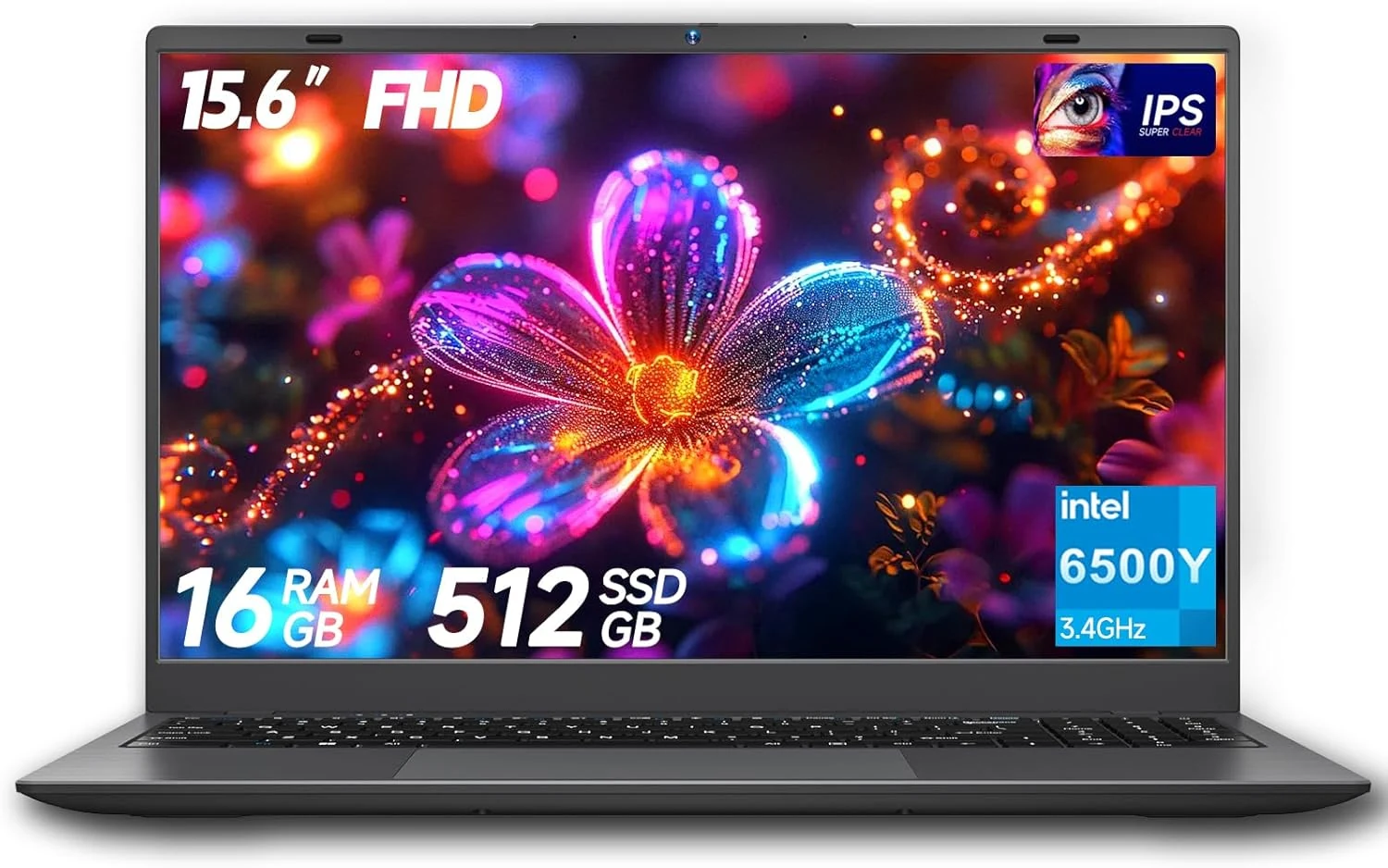 BLUEING 15.6" Laptop Computer, Laptop with 16GB RAM 512B SSD, Gold 6500Y