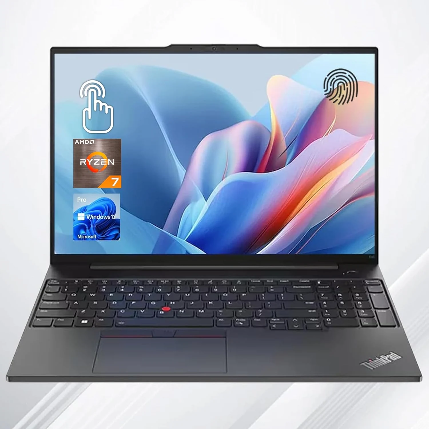 Lenovo ThinkPad E16 Business Laptop, 16" FHD+ Touch Display, AMD Ryzen 7 7735U, 16GB RAM, 512GB SSD, Windows 11 Pro