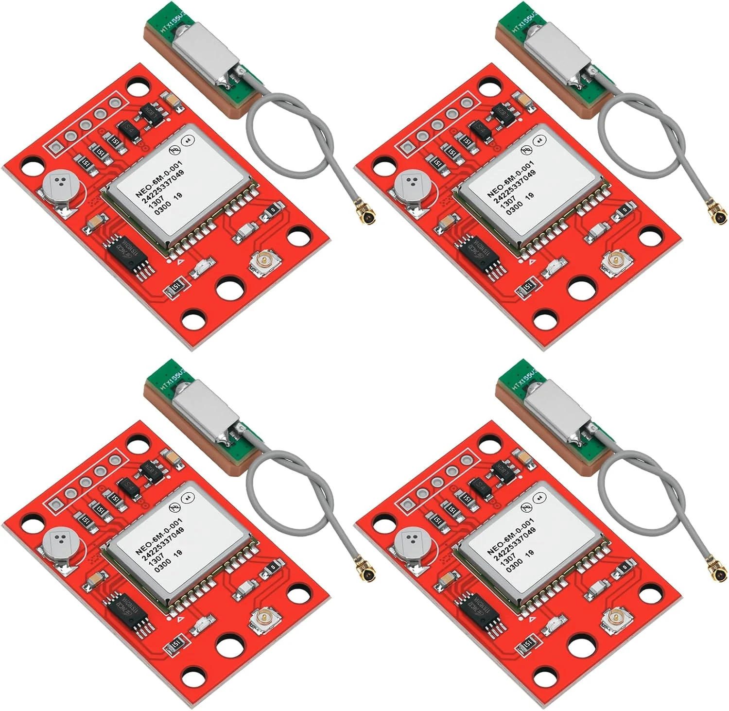 4 Pack GY-NEO6MV2 NEO-6M GPS Module (3V-5V) with Ceramic Antenna