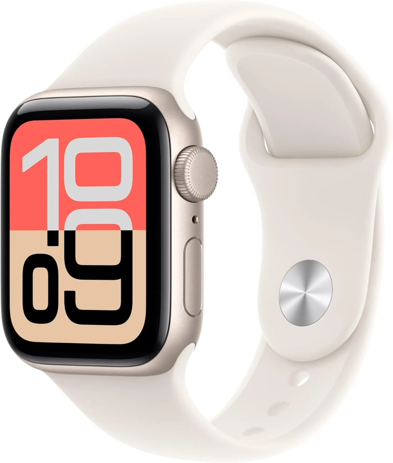 Apple Watch SE 3 [GPS 40mm] Smartwatch with Starlight Aluminum Case with Starlight Sport Band - S/M