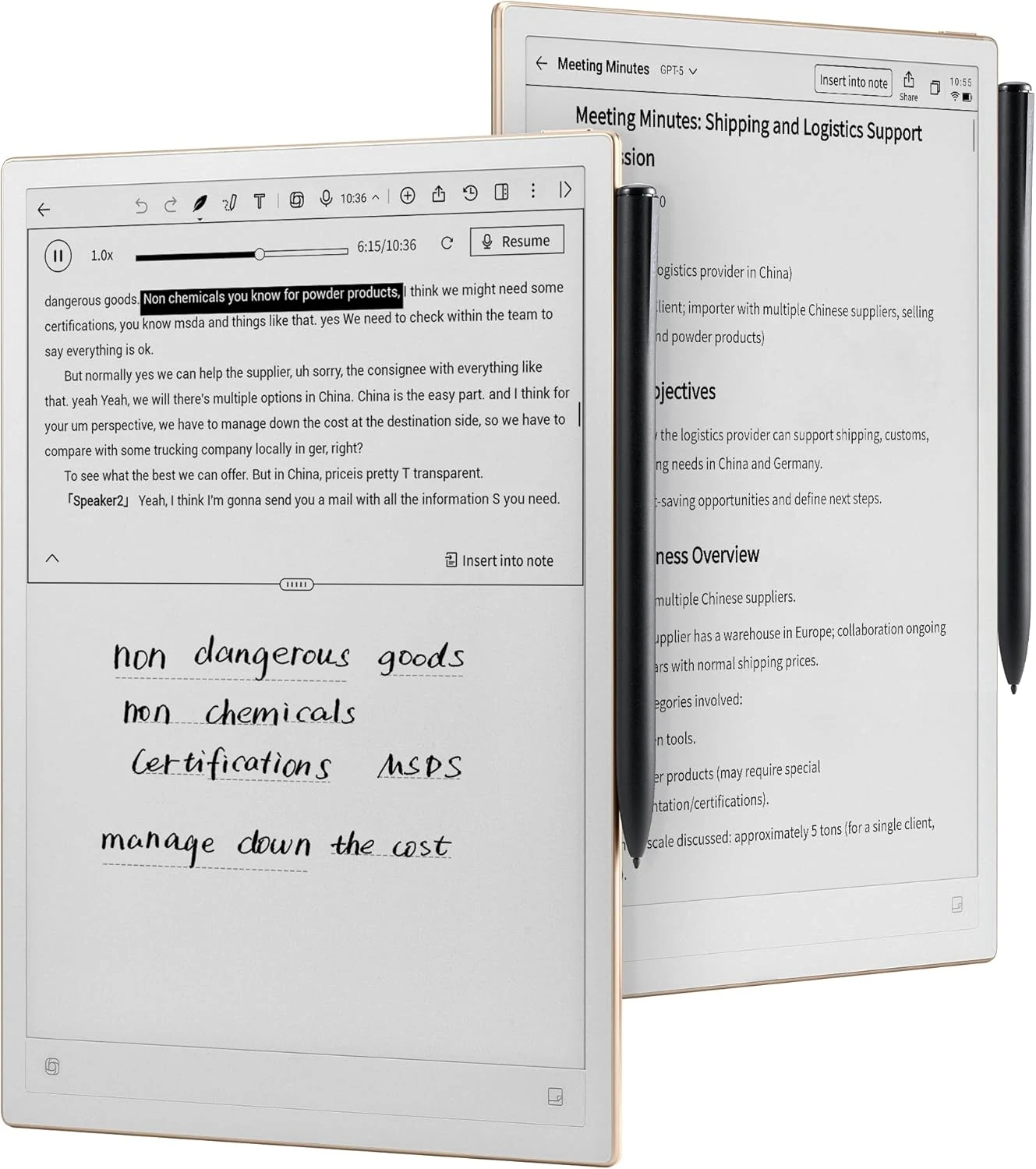 iflytek AINOTE 2, 10.65" E-Ink Tablet, AI Note Taking Tablet