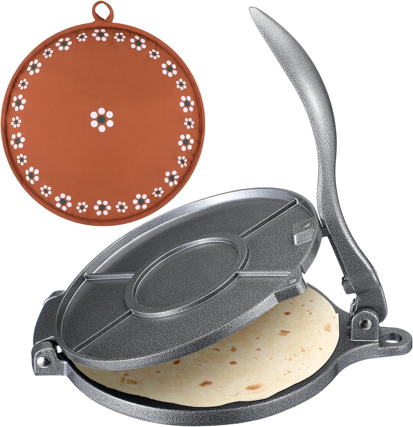 Honeydak 2 Pcs 8 Inch Tortilla Press with 10 Inch Warmer Pouch