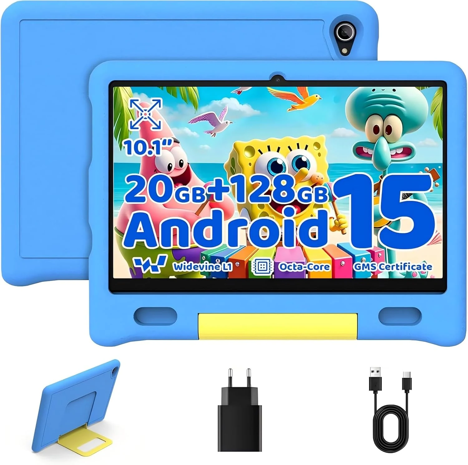 Gleeso Kids Tablet, Android 15 Tablet for Kids 10 inch