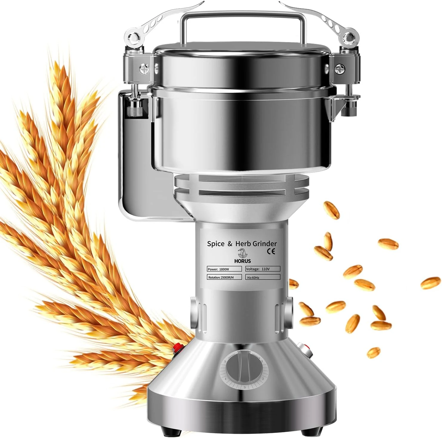 Electric Grain Mill 750g, Flour Grinder Mill Stainless Steel for review