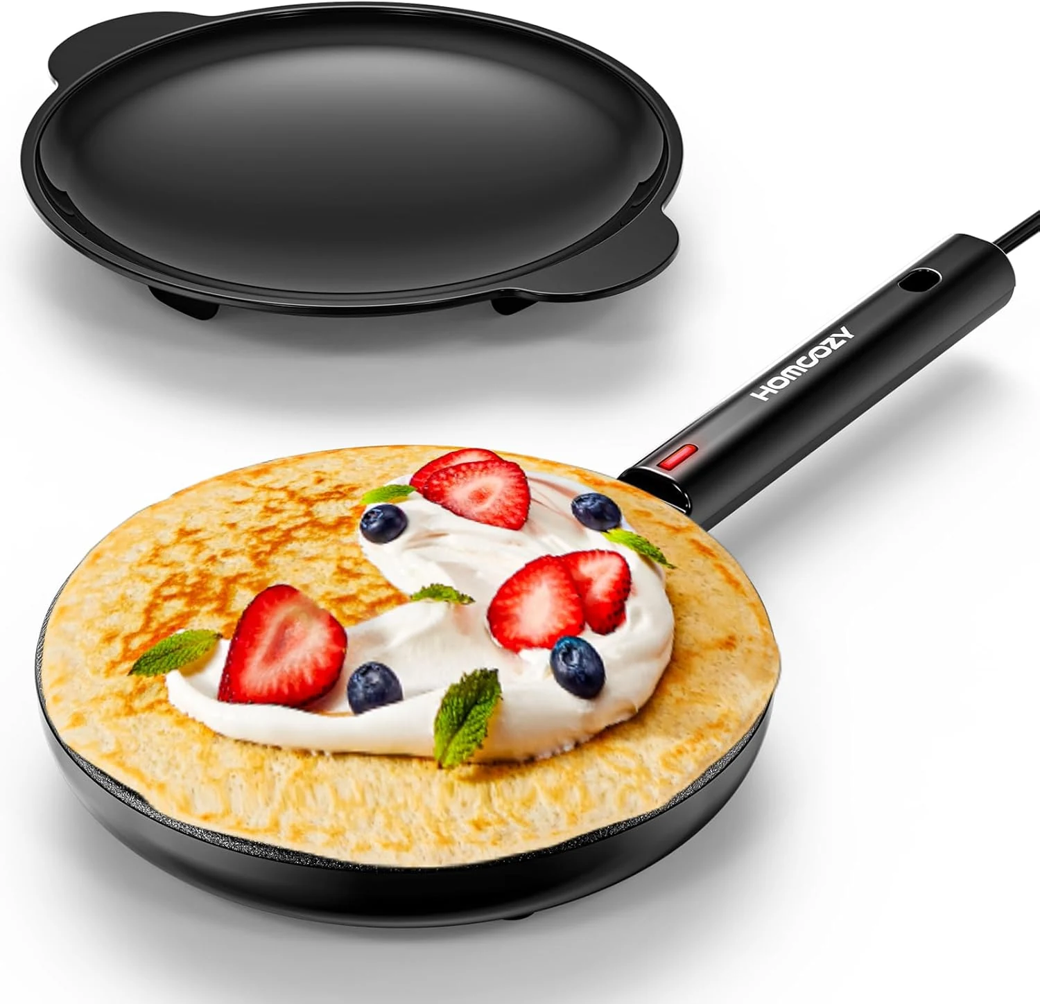 HomCozy Electric Crepe Maker Machine (8-Inch, Non-Stick)