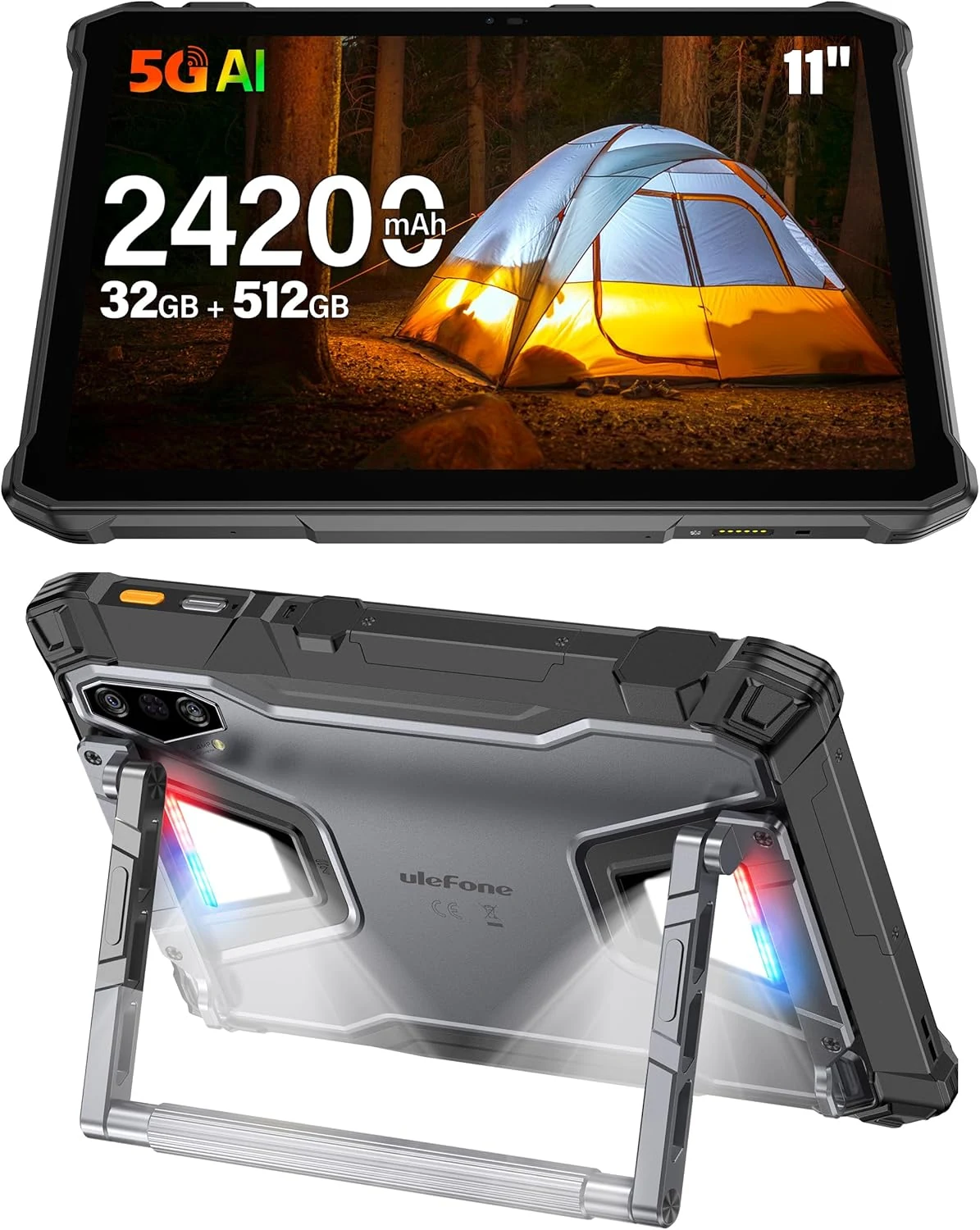 Ulefone Armor Pad 5 Pro 5G Rugged Tablet, Dimensity 7400X