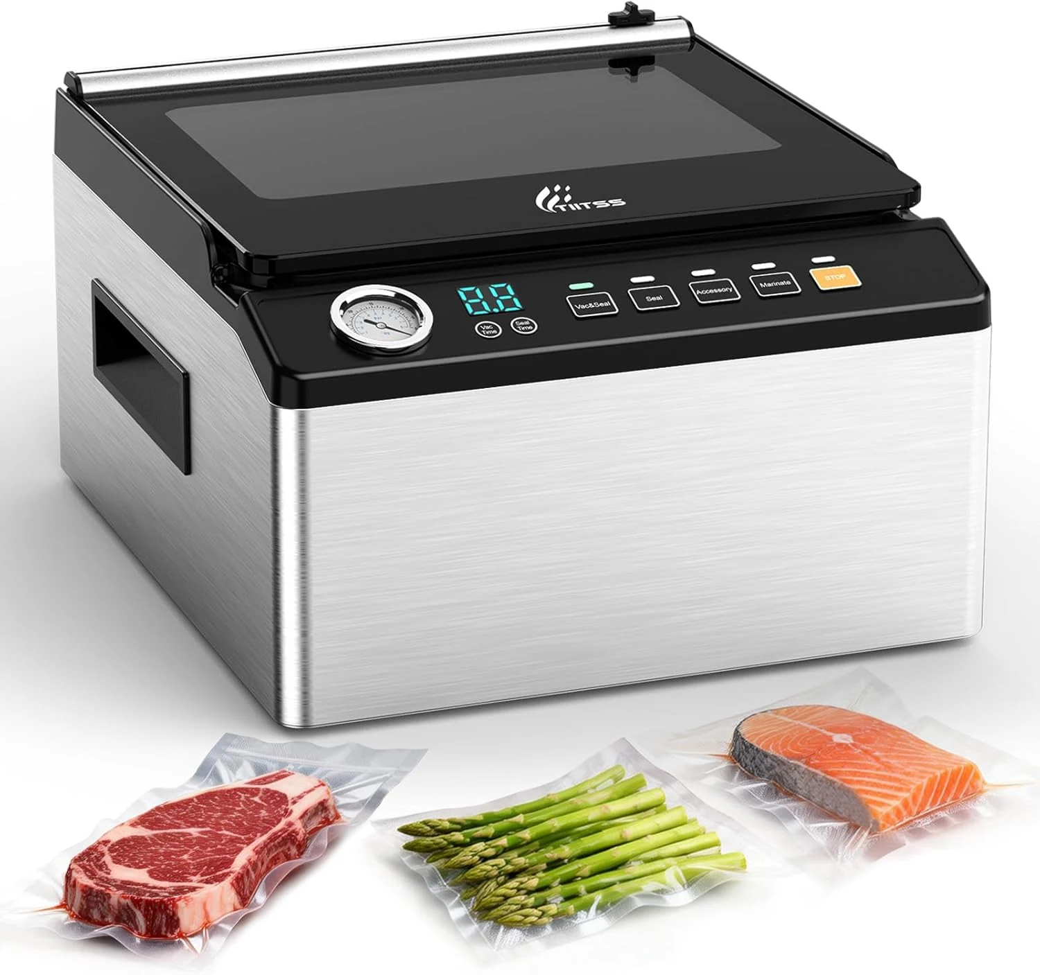 Tiitss Chamber Vacuum Sealer (CVS101S) with 6.8QT Chamber and 12-inch Seal Bar