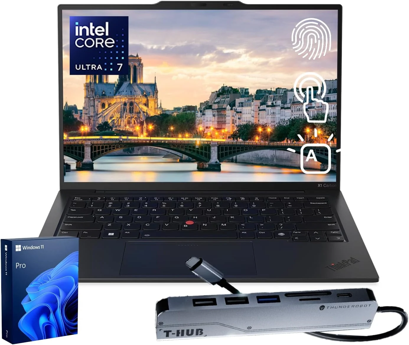 Lenovo ThinkPad X1 Carbon Gen 13 Business AI Laptop, Intel Core Ultra 7 255U (14" Touch, 32GB RAM, 1TB SSD)