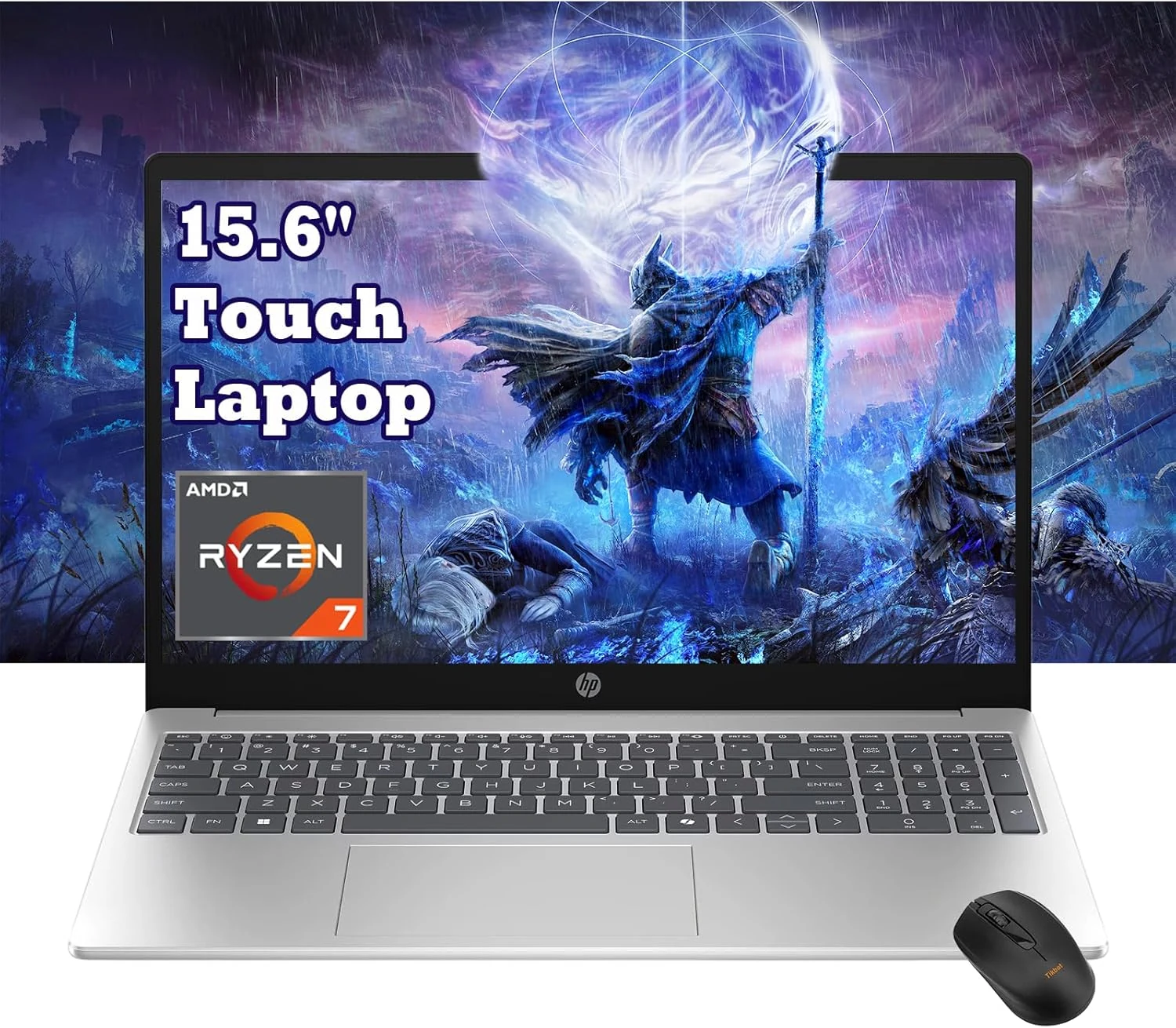 HP Pavilion 15.6" FHD Touchscreen Business Laptop with AMD Ryzen 7 7730U, 16GB RAM, 512GB SSD (Windows 11)