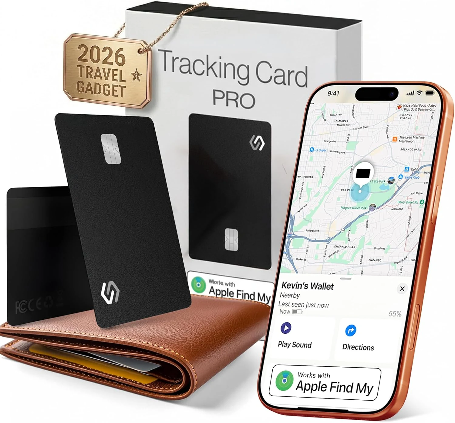 SPOTMINDERS Apple MFi Certified Wallet Tracker PRO
