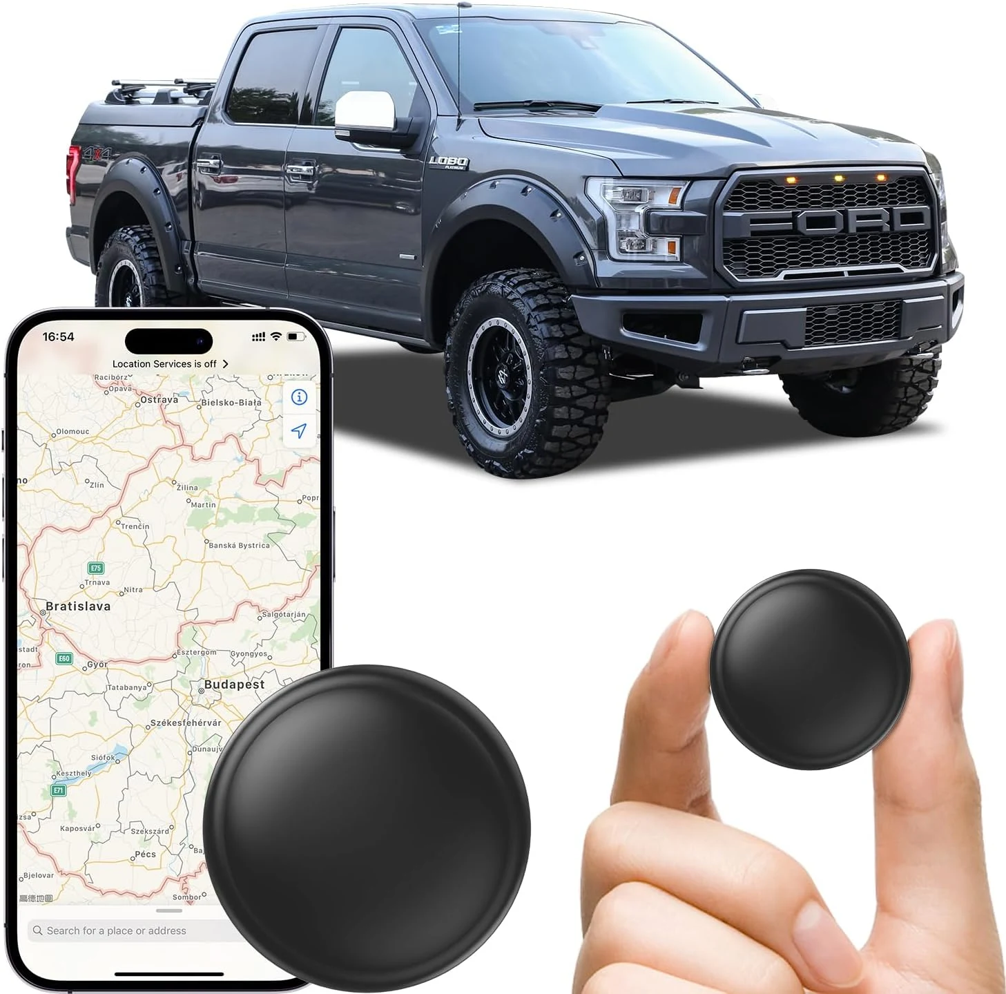 VVyL GPS Tracker Device for Car and Vehicles (Mini Hidden Magnetic, no subscription)