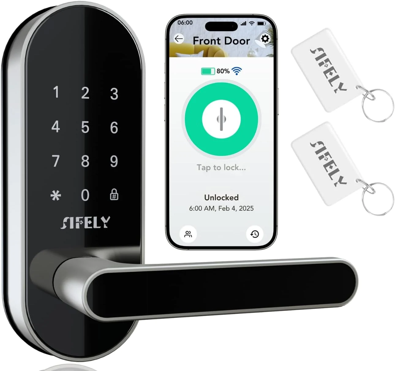 Built-in WiFi Smart Door Lock with Handle – Keyless Entry review