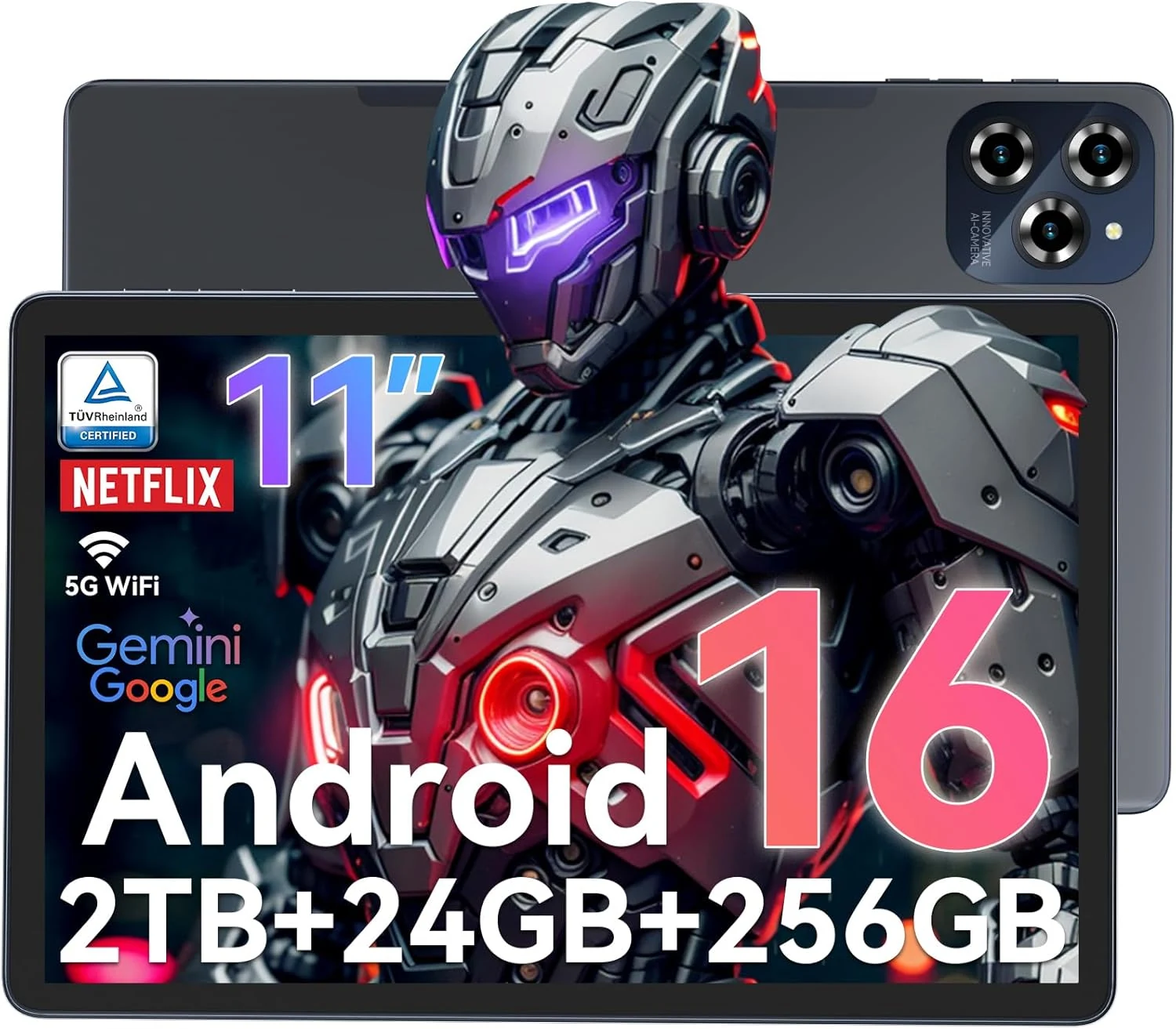 TABWEE W90 Android 16 Tablet (11-inch FHD, 24GB RAM, 256GB + 2TB, 5G WiFi)