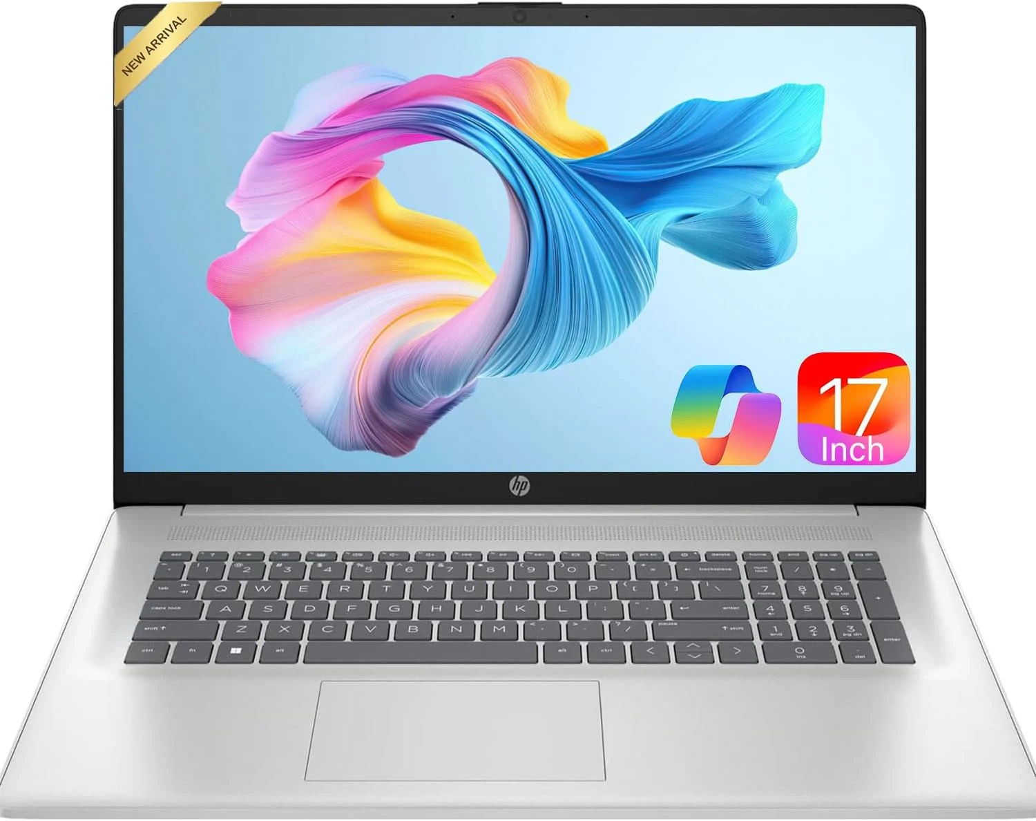 HP 17 Inch FHD Laptop 2026 Edition, AMD Ryzen 5 7430U (16GB RAM, 512GB SSD, Windows 11)