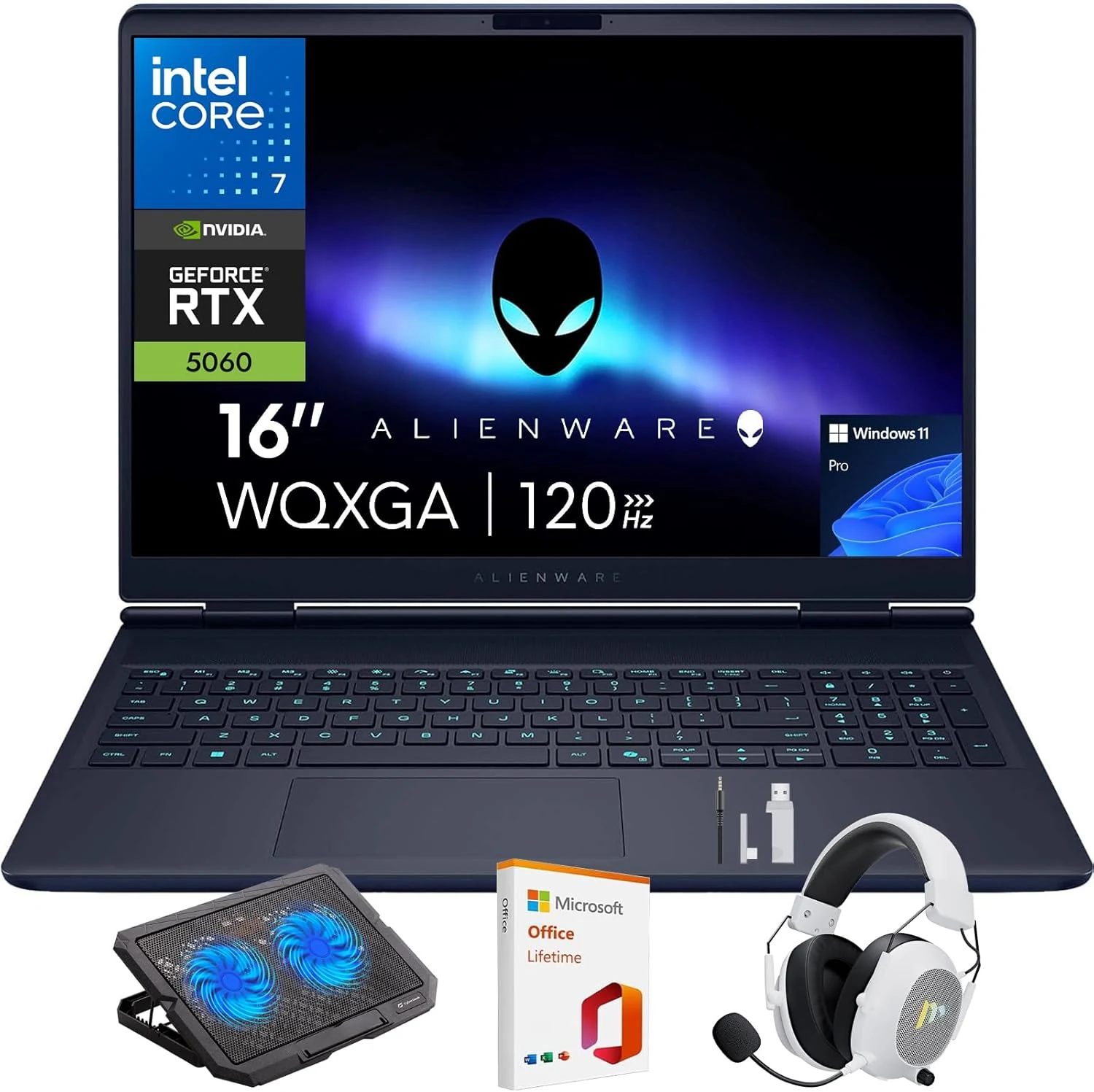 Alienware 16 Aurora Laptop, 16" WQXGA 120Hz Display, Intel Core 7-240H Series 2, NVIDIA GeForce RTX 5060