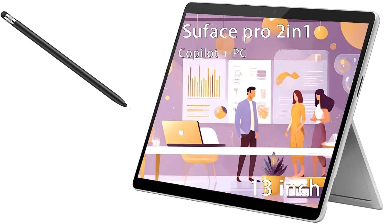 Microsoft Surface Pro, 2-in-1 Laptop, Windows 11 Pro Copilot + 365 Family (13-inch, Snapdragon X Plus, 16GB/512GB)