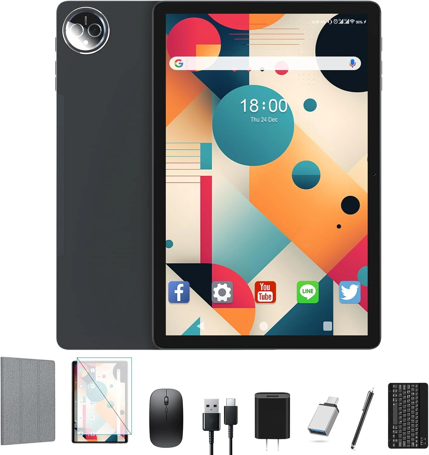 Tablet-11 inch Android 16 Tablet,4G Cellular+5G WiFi, Tablets with Keyboard,Pen,Mouse,Case, MTK8786 Octa-Core,20GB 128GB 1TB Expansion, 4G LTE Tableta, 13+8MP Camera, T-Mobile SIM Card Support